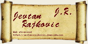 Jevtan Rajković vizit kartica